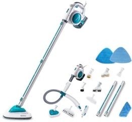 Neatec EUM18B Dampfreiniger - Haushalt Multifunktionaler Dampfbesen für Fliesen Boden und Polster, Steam Cleaner(Blau) - 1